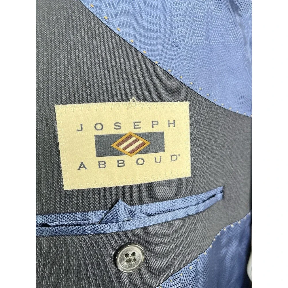 Joseph Abboud Marzotto Super 120’s Sport Coat Mens 50R Navy Italian Wool Blazer